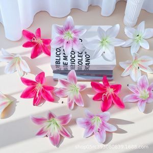 Tête de fleur artificielle 3D en forme de lys, 11 cm, branche unique, pour décoration murale de mariage DIY - Product Image 3