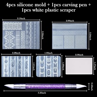 Moules en silicone 3D pour nail art en dentelle, formes pour femmes, outils de manucure DIY