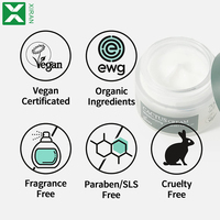 Crème hydratante pour le visage à base de cactus biologique naturelle en marque privée, élimine l'acné, apaise après le soleil, hydrate le visage