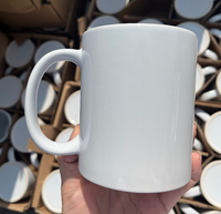 Tazas de Café de Porcelana de 11 oz para Sublimación, Recubrimiento Ecológico, Apto para Alimentos, Apto para Microondas, Personalizables, Blancas, Precio de Fábrica Económico