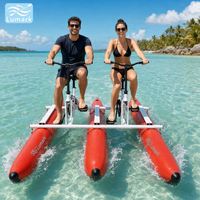 Vélo aquatique gonflable rond à deux places avec cadre en aluminium, adapté aux eaux peu profondes, disponible pour les excursions, de Chine Lumark Direct