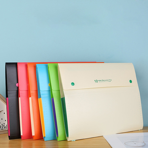 Nhựa tập tin thư mục trang trí mở rộng tập tin thư mục accordion tài liệu Organizer với nhãn và Snap Nút đóng cửa - Product Image 1