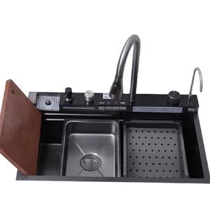 Fabricant d'évier de cuisine intelligent Farmhouse Multi Function Corner Undermount Digital Hidden Stainless Steel Modern - Product Image 3