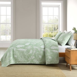 Moda Impreso Microfibra Poliéster Quitted 3PCs Colcha conjuntos Bedcoverlets - Product Image 3