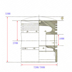 Kit d'anneaux de Piston, adapté à la moto Suzuki GN 250cc GN250 12111 — 38201, DR250 GZ250 TU250 <span class=keywords><strong>SP250</strong></span>, 72mm et 18mm - Product Image 4
