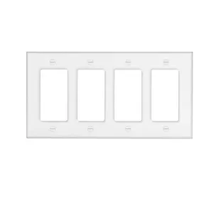 American standard Medium size plastic panel wall switch socket panel four-position double socket cover