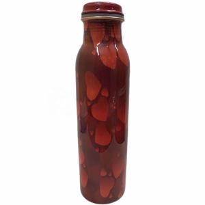 Botella de cobre con esmalte transparente impreso, Metal puro de cobre con diseño de acabado impreso completo para decoración del hogar y Mesa - Product Image 1