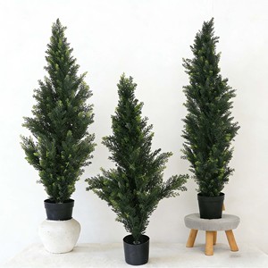 Plantes artificielles, arbres artificiels, imitation pin, cyprès, <span class=keywords><strong>sapin</strong></span> <span class=keywords><strong>de</strong></span> Noël, décorations, plantes vertes en pot, décoration intérieure - Product Image 3