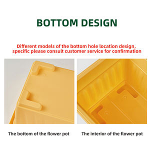 Vasi da Fiori Rettangolari in Plastica PP di Alta Qualità, Leggeri e Durevoli, con Foro di Drenaggio per Giardino ed Esterni - Product Image 2