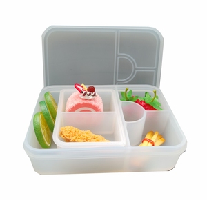 Household 1L Food Grade Silicone Insulated Leak Proof Microwavable Freshness Preservation Kids <b>School</b> <b>Lunch</b> Bento <b>Box</b> - Product Image 6