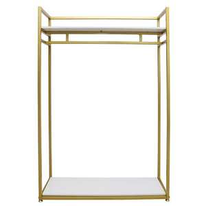 Custom moderno <span class=keywords><strong>Pop</strong></span> Boutique Shop in metallo mobili oro appesi appendiabiti per la vendita al dettaglio elegante espositore per negozio di abbigliamento - Product Image 4