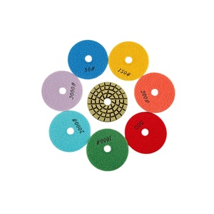 Kit de Almohadillas de Pulido de 4 Pulgadas para Encerar, Almohadillas de Pulido de Espuma Híbrida de Cerámica y Diamante de 4 Pulgadas para Granito y Cuarzo - Product Image 4