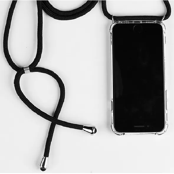 Capa de telefone de silicone tpu transparente, china atacado preço quente com corda de cordão para oukitel