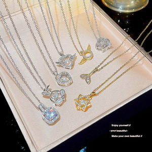 Accesorios <span class=keywords><strong>de</strong></span> Moda Coreanos, Collar con Colgante <span class=keywords><strong>de</strong></span> Perlas y Cobre Chapado en Oro <span class=keywords><strong>de</strong></span> 18K, Regalo Elegante y <span class=keywords><strong>de</strong></span> Lujo Ligero para Mujer - Product Image 1