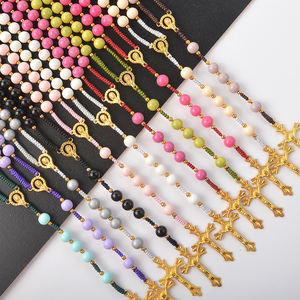 Personnalisé Religieux Musulman Islam Prière Tespih Tasbih, <span class=keywords><strong>Miséricorde</strong></span> Or Argent Croix <span class=keywords><strong>Divine</strong></span> Perlé Chapelet Perles Collier - Product Image 2