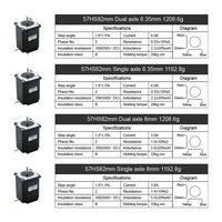 Moteur pas à pas Nema 23 à boucle fermée 1.2Nm 2Nm 3Nm 3A 4 fils 56mm 112mm 6.35mm 8mm Kit de moteur pas à pas à commande linéaire CNC