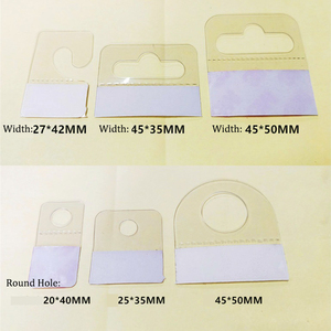 Nhựa PVC PET Peghooks Treo Gói Treo Tab Hooks Trên Hộp Hàng Hóa Túi Móc Hiển Thị Tự Dính Phong Cách - Product Image 2
