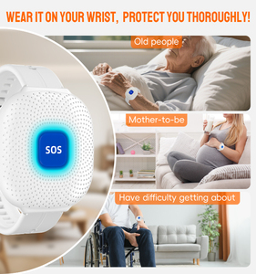 Không dây wifi SOS báo động cá nhân an toàn cảnh báo thiết bị cho tuya người cao tuổi Mặt dây đeo cổ Wearable nút gọi khẩn cấp Vòng đeo tay - Product Image 3