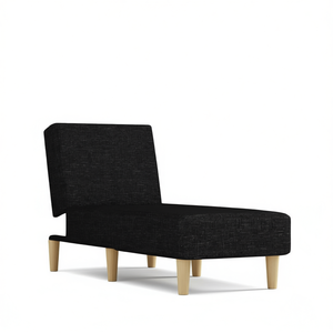 เก้าอี้พักผ่อนโพลีเอสเตอร์สีดำพร้อมขาไม้อัด เฟอร์นิเจอร์ห้องนั่งเล่นทันสมัยเพื่อความสบายและการพักผ่อน - Product Image 1