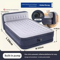 Matelas Gonflable Dura Beam Elevated Fiber Tech avec Pompe Intégrée, Tête de Lit Ultra Confortable, Sac de Transport Portable pour Camping, Taille Queen