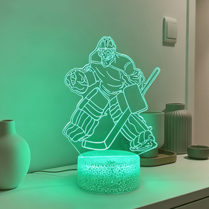 Cool 3D Ice Hockey Design Sports Club Decoration 16 Color Changing LED Night <b>Light</b> with Acrylic Lamp Holder Sports Gift - Product Image 4