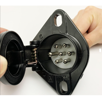 Connecteur de remorque étanche 12V 7 broches en cuivre 10A ABS pour caravane, camping-car, barre de remorquage