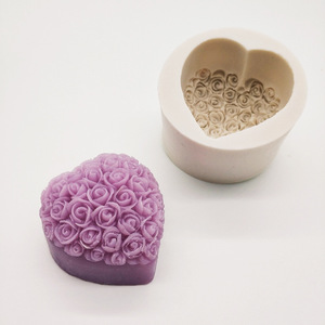 Heart-Shaped Silicone <b>Molds</b> For <b>Candles</b> Soap Cake Decor Valentine'S Day DIY Crafting <b>Mold</b> Set Transparent White - Product Image 4