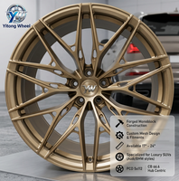 Jantes en bronze forgé à 5 branches, jantes personnalisées pour Audi Q7 Q8 BMW X3M, jantes en alliage d'aluminium de 17 à 24 pouces, 5*112 66.6, centrage sur moyeu