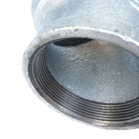 Raccord de tuyauterie en fer malléable à 90 degrés, revêtement plastique zingué, pour système de protection incendie FM, marque Koxy