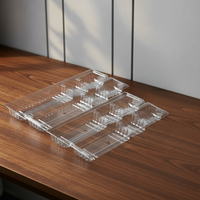 Conteneurs en plastique transparents rectangulaires pour le transport de plantes, épaisseur