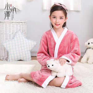 <span class=keywords><strong>Pijamas</strong></span> con logotipo personalizado para niños, ropa de dormir de secado rápido para niñas, bata de baño de microfibra, venta al por mayor - Product Image 5