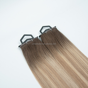 Extensiones de Cabello Humano Virgen Ruso Remy de la Mejor Calidad de Salón, Trama de Piel, Trama Doble a Máquina, Trama Mariposa - Product Image 5