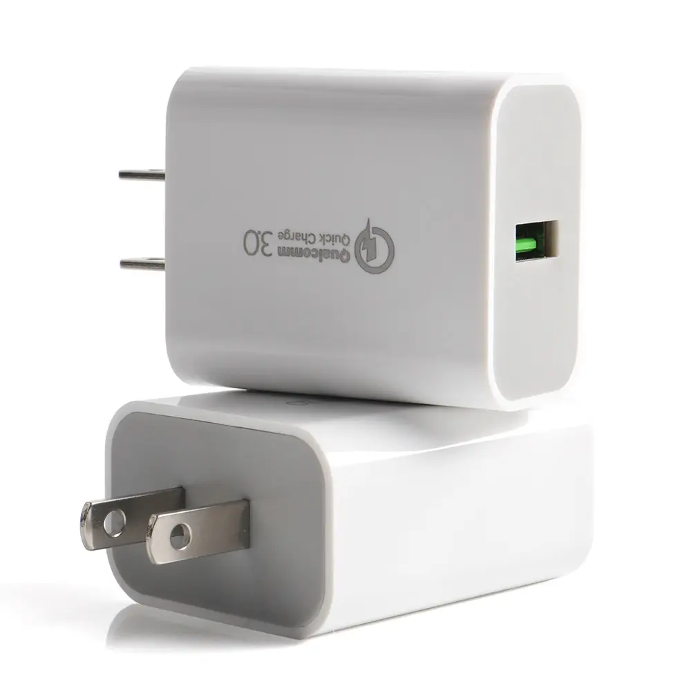 LVSHUO מהיר מטען 18W 3A QC 3.0 USB מטען מהיר תשלום QC3.0 קיר מתאם האיחוד האירופי/ארה"ב Plug נייד טלפון מטען