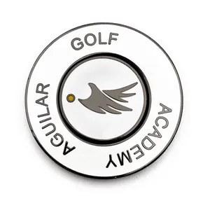 Aangepaste Metalen Golf Tag En Ijzer Golf Tag Uitdaging Coin Magneet Bal Marker Golf Bal Metalen Bal Munten Mark