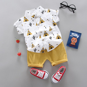 Set di abbigliamento per neonati estivi transfrontalieri in stile coreano 1-4 anni in cotone stile coreano sottile in due pezzi di tendenza all'ingrosso - Product Image 6