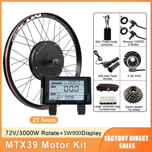 <span class=keywords><strong>Kit</strong></span> de Conversión de <span class=keywords><strong>Bicicleta</strong></span> Eléctrica con Motor de Buje de Alta Potencia MTX 72V 3000W 48V/60V/52V 2000W/1500W con Opciones de Baterí<span class=keywords><strong>a</strong></span> Integrada - Product Image 2