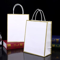Sac en papier kraft de boutique avec nœud pour restaurant, commerce de détail, supermarché, shopping, cadeau d'anniversaire, mariage, fête, stockage, exposition
