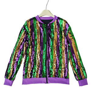 เสื้อแจ็คเก็ตปักเลื่อมงานมาร์ดิกราส์แบบสั่งทำขายส่งสำหรับเทศกาลมาร์ดิกราส์ มีสินค้าในสต็อก - Product Image 2