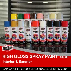 AEROPAK 400ML Oem Atacadista Graffiti Secagem rápida de alto brilho tinta spray acrílica multiuso em cores de alto brilho