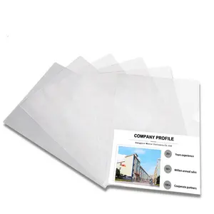 Promotional A4 Size File Holder PP Document Folder Transparent L Shape File Folder