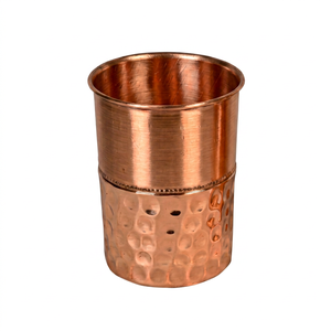 Minimalist Copper Beverage Tumbler Dual Finish Artisan Drink Glass Contemporary Dining <b>Cup</b> Custom Wholesale Collection - Product Image 1