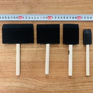 Mật Độ Cao 40Pcs Bàn Chải Bọt Bàn Chải Bọt Biển Bàn Chải Bằng Gỗ Xử Lý Polyester Bọt Sơn Bàn Chải - Product Image 5