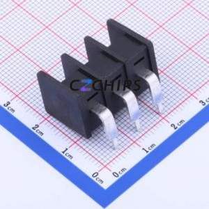 DBT30R-7.62-3P-BK-P Barrier Terminal Block Bent Lead Through Hole,P=7.62mm Connector Two Sides 7.62mm 1x3P Right Angle Pin - Product Image 2