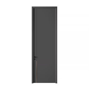 Portes intérieures modernes coupe-vent en gros, portes intérieures en bois massif à grain naturel pour appartement - Product Image 6