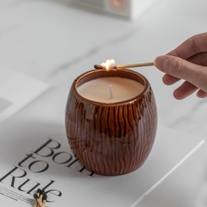 Thanh lịch dừa gốm nến Cup cho trang trí nội thất ấm cúng bầu không khí <span class=keywords><strong>Creater</strong></span> nến chủ sở hữu đèn lồng & nến lọ - Product Image 6