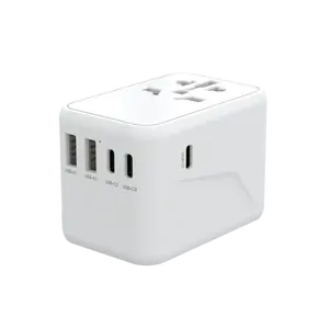 Universal Travel Adapter International Wall Charger Fast 2,4A 4-USB European Power Charger AC Plug Adapter Worldwide For US UK