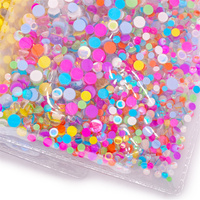 1440 pièces de strass 3D pour nail art, demi-ronds de tailles variées, 10 couleurs, dos en gelée, pierres acryliques DIY avec 10 couleurs