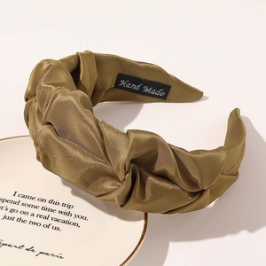 New Style Pleated <strong>Wide</strong>-sided <strong>Headband</strong> Fashion Solid Color <strong>Headband</strong> <strong>for</strong> <strong>Women</strong> Hair Accessories - Product Image 3
