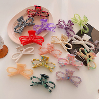 Dowell Sweet Bow Acetate Plate Curly Hair Clip Shark Slip pour attacher les cheveux à l'arrière de la tête