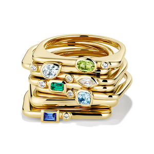 Gemnel ювелирные изделия из золота 14 карат, оптовая продажа, бестселлер, S925, Vermeil, смелые штабеловые кольца 2026 - Product Image 6
